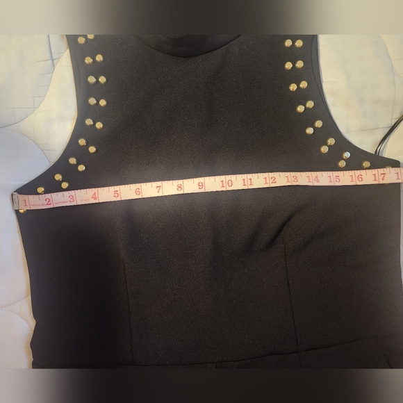 $165 retail-NWOT-Michael Kors Astor Women's Black Crepe Jumpsuit - Size M PETITE - Picture 16 of 16